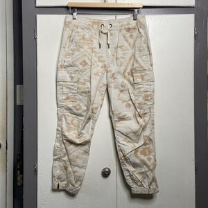 polo ralph lauren women cargo joggers small aztec south western beige